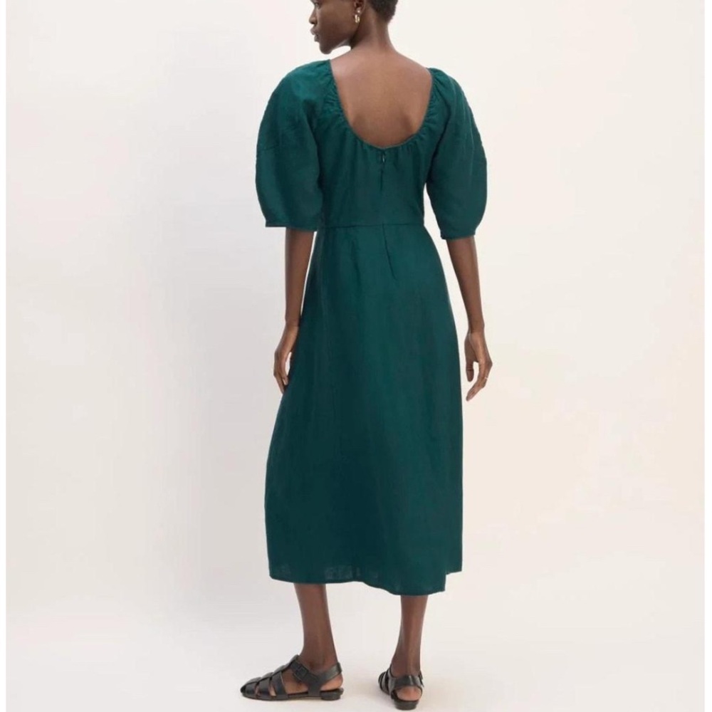 The Linen Short Sleeve Scoop Midi Dress by Everlane Women’s size 4